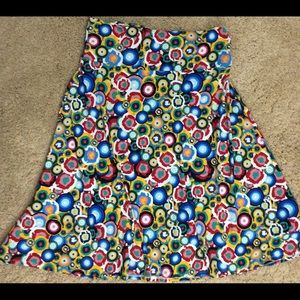 Lula Roe Azure Skirt in circle print